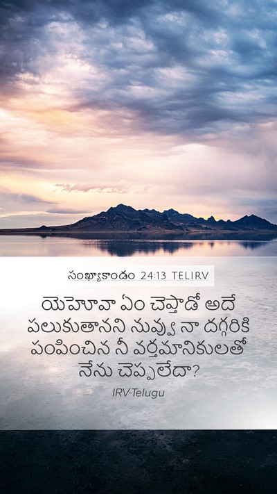 సంఖ్యాకాండం 24:13 TELIRV Mobile Phone Wallpaper - యెహోవా ఏం - Mobile Bible Verse Wallpaper