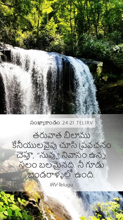 సంఖ్యాకాండం 24:21 TELIRV Bible Verse Image