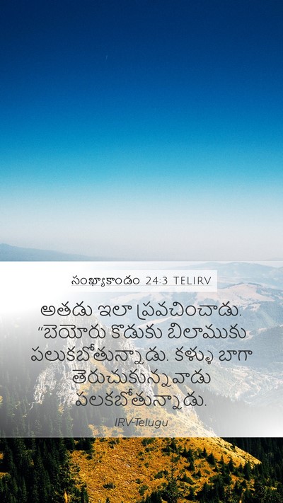 సంఖ్యాకాండం 24:3 TELIRV Bible Verse Image
