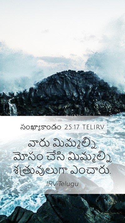సంఖ్యాకాండం 25:17 TELIRV Mobile Phone Wallpaper - వారు మిమ్మల్ని - Mobile Bible Verse Wallpaper