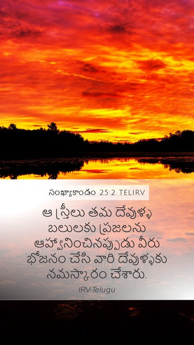 సంఖ్యాకాండం 25:2 TELIRV Bible Verse Image