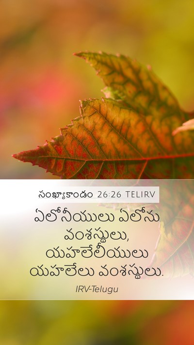 సంఖ్యాకాండం 26:26 TELIRV Bible Verse Image