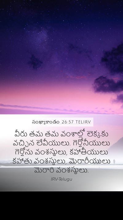 సంఖ్యాకాండం 26:57 TELIRV Mobile Phone Wallpaper - వీరు తమ తమ - Mobile Bible Verse Wallpaper