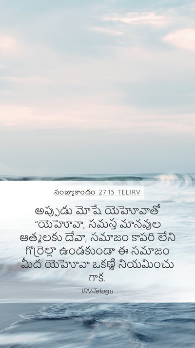 సంఖ్యాకాండం 27:15 TELIRV Mobile Phone Wallpaper - అప్పుడు మోషే - Mobile Bible Verse Wallpaper