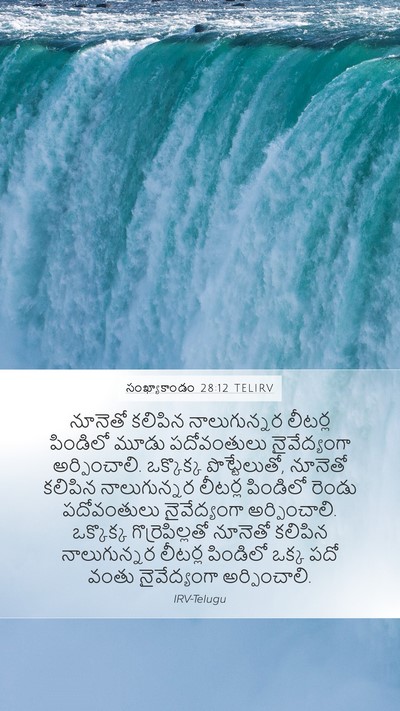 సంఖ్యాకాండం 28:12 TELIRV Bible Verse Image