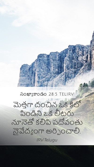 సంఖ్యాకాండం 28:5 TELIRV Bible Verse Image