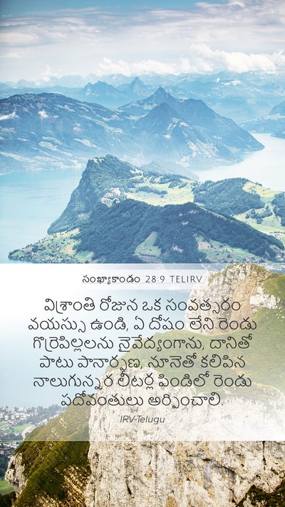 సంఖ్యాకాండం 28:9 TELIRV Bible Verse Image