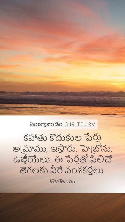 సంఖ్యాకాండం 3:19 TELIRV Bible Verse Image