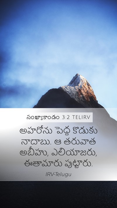 సంఖ్యాకాండం 3:2 TELIRV Bible Verse Image