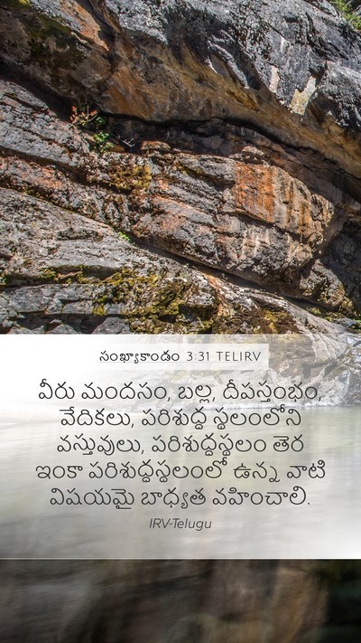 సంఖ్యాకాండం 3:31 TELIRV Bible Verse Image