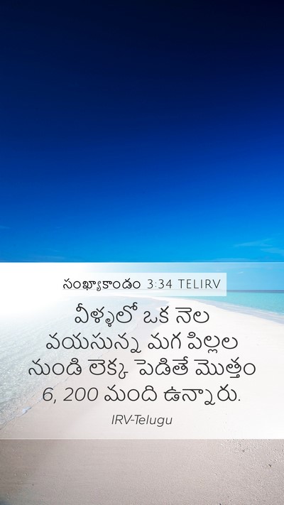 సంఖ్యాకాండం 3:34 TELIRV Bible Verse Image