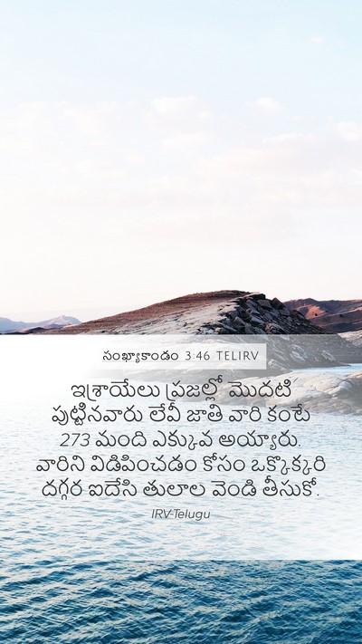 సంఖ్యాకాండం 3:46 TELIRV Mobile Phone Wallpaper - ఇశ్రాయేలు - Mobile Bible Verse Wallpaper
