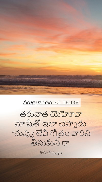 సంఖ్యాకాండం 3:5 TELIRV Mobile Phone Wallpaper - తరువాత యెహోవా - Mobile Bible Verse Wallpaper