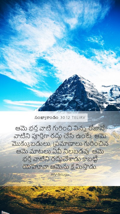 సంఖ్యాకాండం 30:12 TELIRV Mobile Phone Wallpaper - ఆమె భర్త వాటి - Mobile Bible Verse Wallpaper