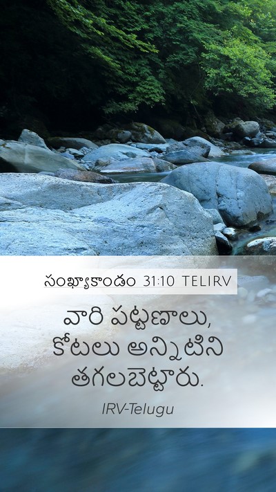 సంఖ్యాకాండం 31:10 TELIRV Mobile Phone Wallpaper - వారి పట్టణాలు, - Mobile Bible Verse Wallpaper