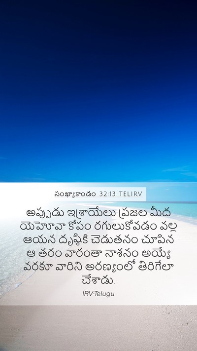 సంఖ్యాకాండం 32:13 TELIRV Mobile Phone Wallpaper - అప్పుడు ఇశ్రాయేలు - Mobile Bible Verse Wallpaper