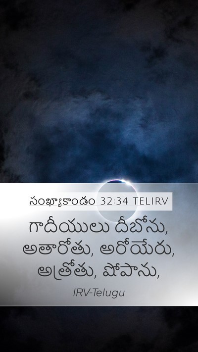సంఖ్యాకాండం 32:34 TELIRV Bible Verse Image