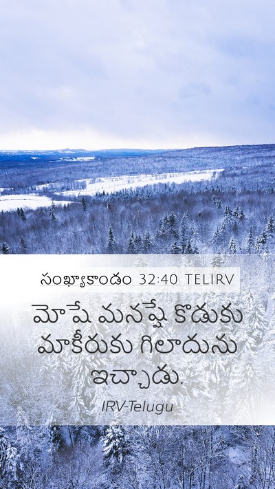 సంఖ్యాకాండం 32:40 TELIRV Mobile Phone Wallpaper - మోషే మనష్షే - Mobile Bible Verse Wallpaper