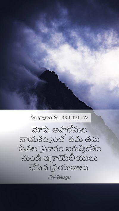 సంఖ్యాకాండం 33:1 TELIRV Bible Verse Image
