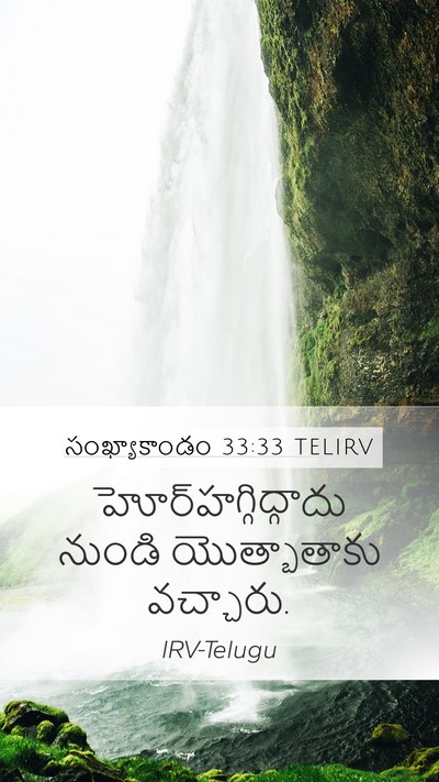 సంఖ్యాకాండం 33:33 TELIRV Mobile Phone Wallpaper - హోర్‌హగ్గిద్గాదు - Mobile Bible Verse Wallpaper
