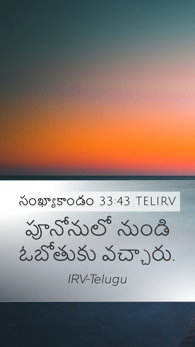 సంఖ్యాకాండం 33:43 TELIRV Bible Verse Image
