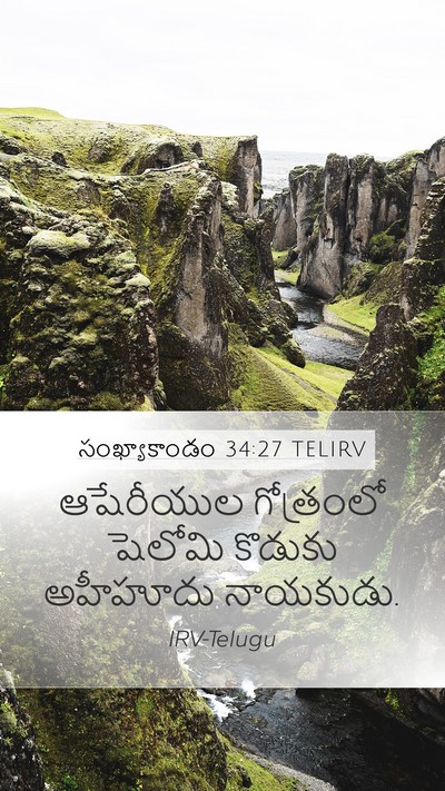 సంఖ్యాకాండం 34:27 TELIRV Mobile Phone Wallpaper - ఆషేరీయుల గోత్రంలో - Mobile Bible Verse Wallpaper