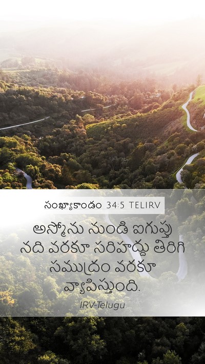 సంఖ్యాకాండం 34:5 TELIRV Bible Verse Image