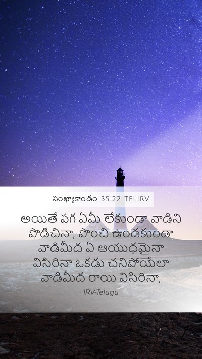 సంఖ్యాకాండం 35:22 TELIRV Bible Verse Image