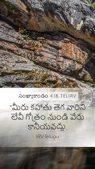సంఖ్యాకాండం 4:18 TELIRV Mobile Phone Wallpaper - “మీరు కహాతు తెగ - Mobile Bible Verse Wallpaper