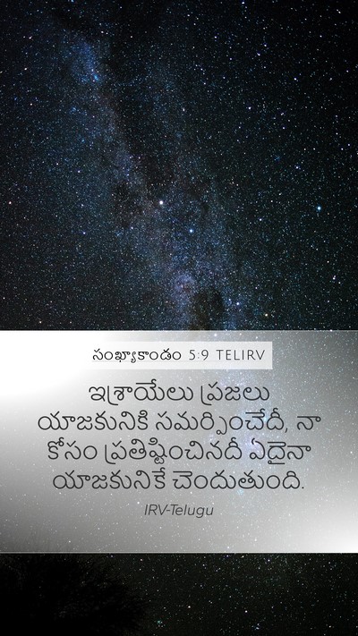 సంఖ్యాకాండం 5:9 TELIRV Mobile Phone Wallpaper - ఇశ్రాయేలు ప్రజలు - Mobile Bible Verse Wallpaper
