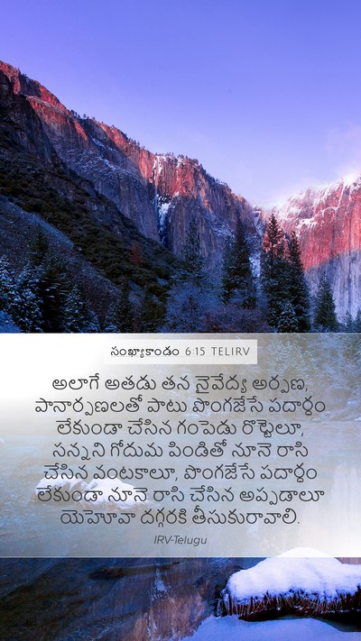 సంఖ్యాకాండం 6:15 TELIRV Bible Verse Image