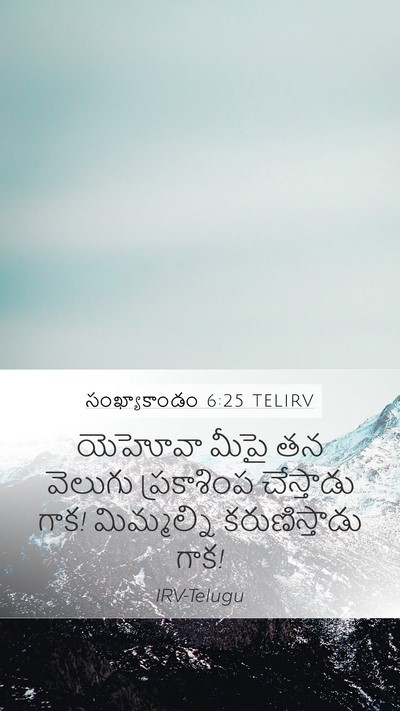 సంఖ్యాకాండం 6:25 TELIRV Bible Verse Image