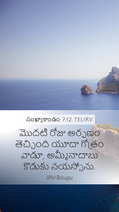 సంఖ్యాకాండం 7:12 TELIRV Bible Verse Image
