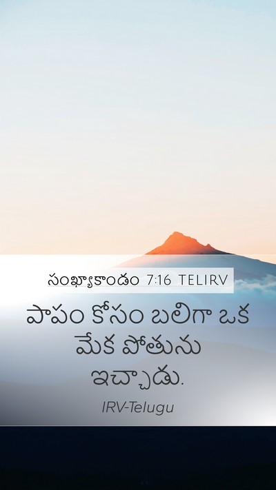 సంఖ్యాకాండం 7:16 TELIRV Mobile Phone Wallpaper - పాపం కోసం బలిగా ఒక - Mobile Bible Verse Wallpaper