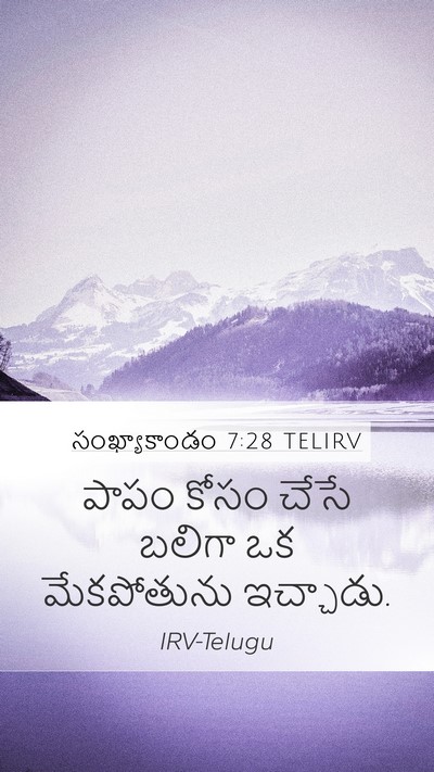 సంఖ్యాకాండం 7:28 TELIRV Mobile Phone Wallpaper - పాపం కోసం చేసే - Mobile Bible Verse Wallpaper