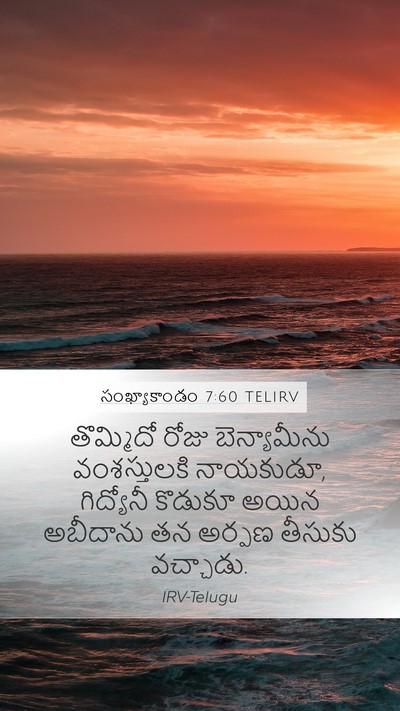 సంఖ్యాకాండం 7:60 TELIRV Bible Verse Image