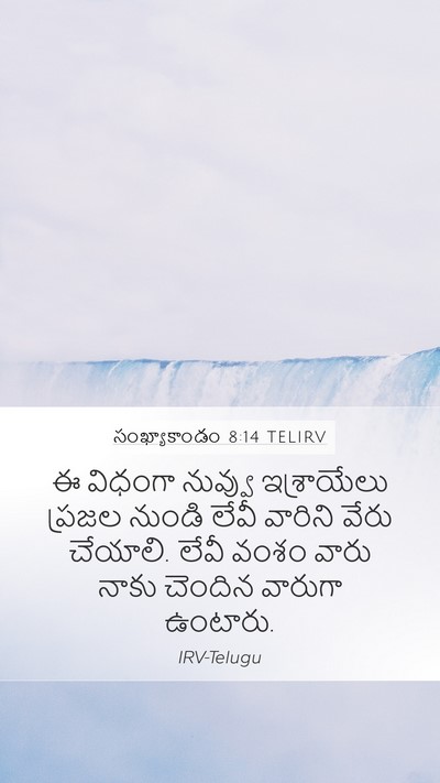 సంఖ్యాకాండం 8:14 TELIRV Mobile Phone Wallpaper - ఈ విధంగా నువ్వు - Mobile Bible Verse Wallpaper