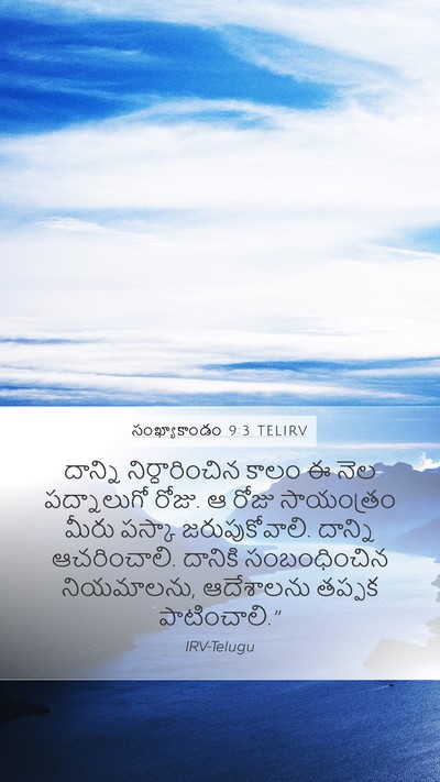 సంఖ్యాకాండం 9:3 TELIRV Mobile Phone Wallpaper - దాన్ని - Mobile Bible Verse Wallpaper
