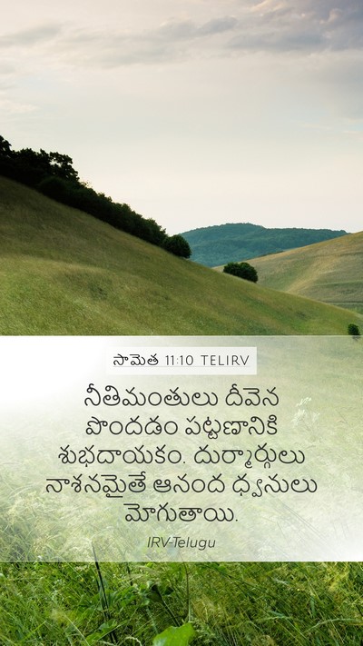 సామెత 11:10 TELIRV Bible Verse Image