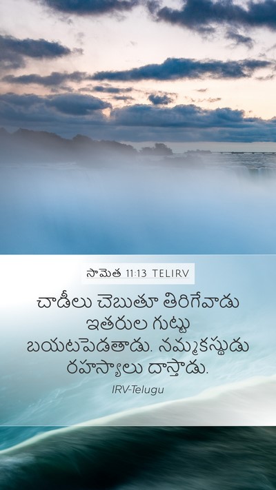 సామెత 11:13 TELIRV Bible Verse Image