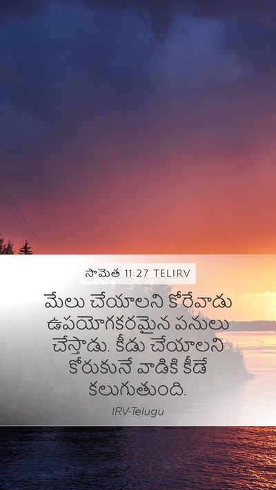 సామెత 11:27 TELIRV Mobile Phone Wallpaper - మేలు చేయాలని - Mobile Bible Verse Wallpaper