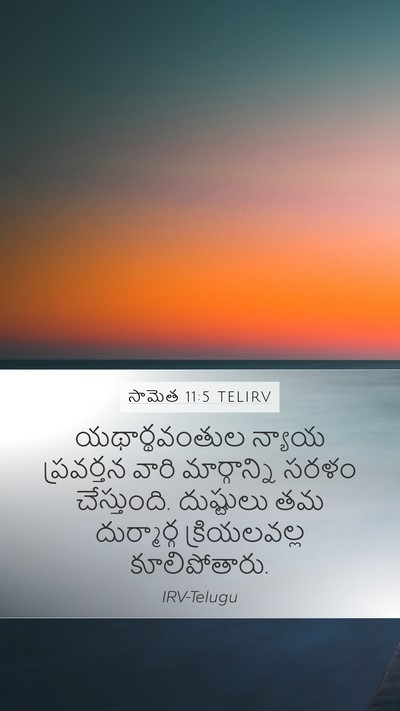 సామెత 11:5 TELIRV Bible Verse Image