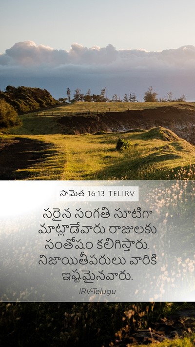 సామెత 16:13 TELIRV Bible Verse Image