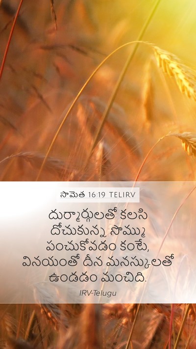 సామెత 16:19 TELIRV Bible Verse Image