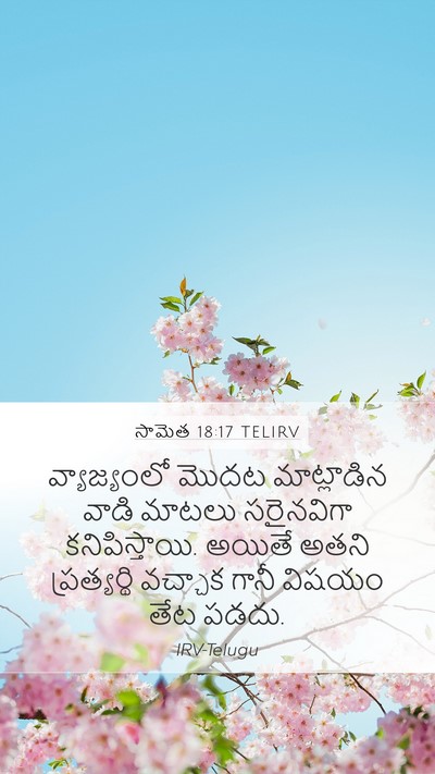సామెత 18:17 TELIRV Bible Verse Image