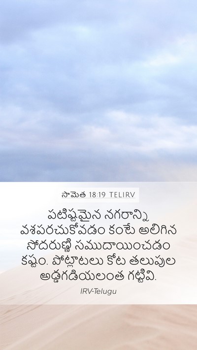 సామెత 18:19 TELIRV Bible Verse Image