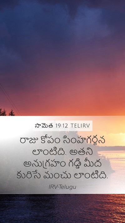 సామెత 19:12 TELIRV Bible Verse Image