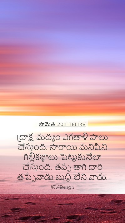సామెత 20:1 TELIRV Mobile Phone Wallpaper - ద్రాక్ష మద్యం - Mobile Bible Verse Wallpaper