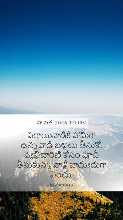 సామెత 20:16 TELIRV Bible Verse Image