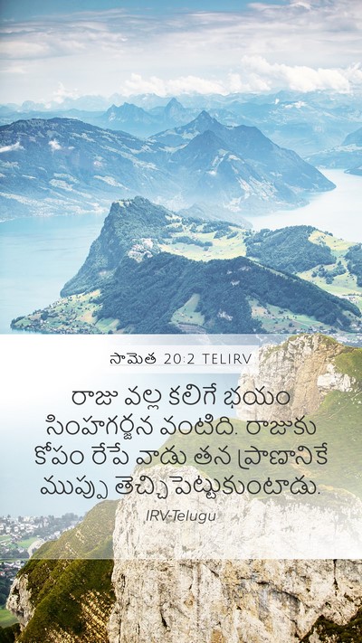 సామెత 20:2 TELIRV Bible Verse Image